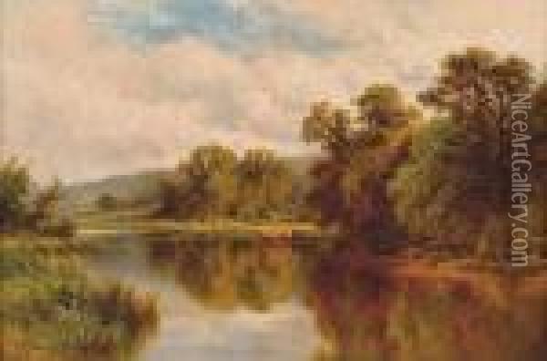 The Thames At Pangbourne Oil Painting - Henry Hillier Parker