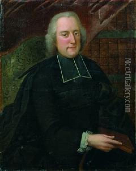 Portrait Presume De L'abbe Legendre, Abbe De La Paroisse D'hauville Oil Painting - Donatien Nonnotte