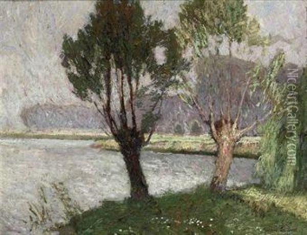 Willows Along A Stream Oil Painting - Gustave De Smet