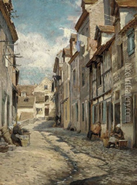 Rue Ouicangrogne, Dieppe Oil Painting - Oswald Adalbert Sickert