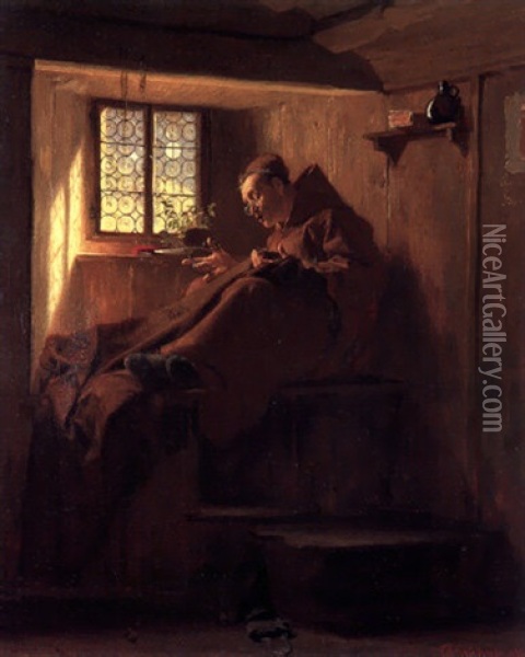 Der Klosterschneider Oil Painting - Eduard von Gruetzner