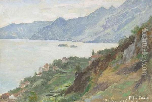Partie Am Lago Maggiore. Oil Painting - Frederic Dufaux