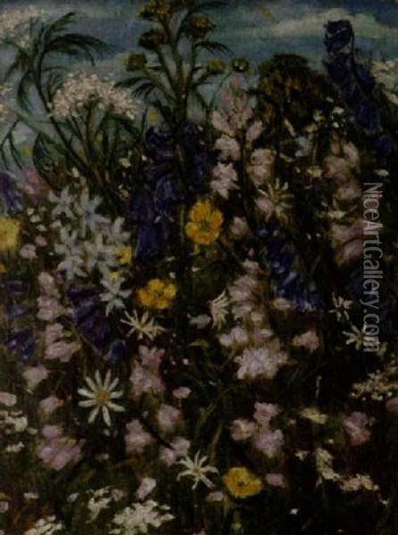 Summer Meadow Oil Painting - Christopher Richard Wynne Nevinson