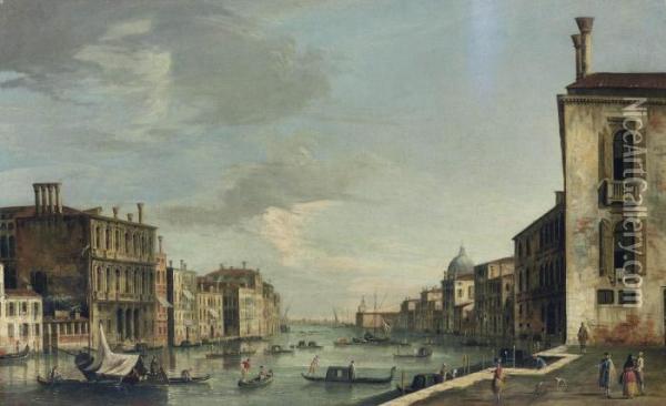 The Grand Canal, Venice Oil Painting - Apollonio Domenichini