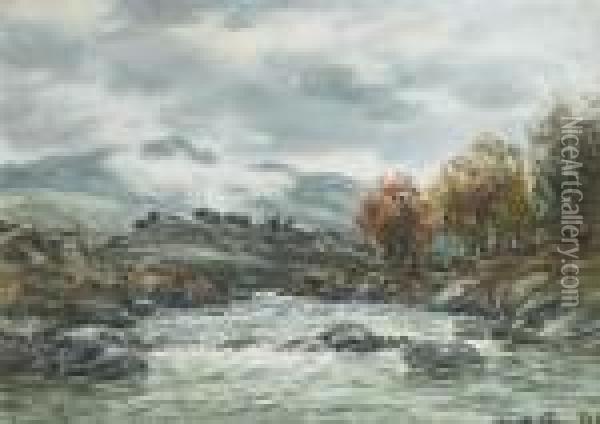 The Garry, Perthshire; And Glen Finlas Oil Painting - John Hamilton Glass