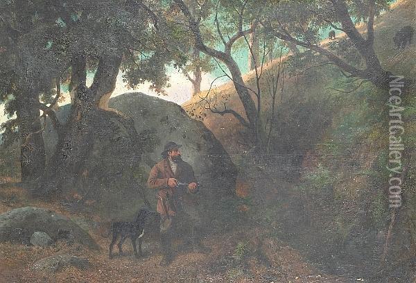 Bear Hunting Oil Painting - William Hahn