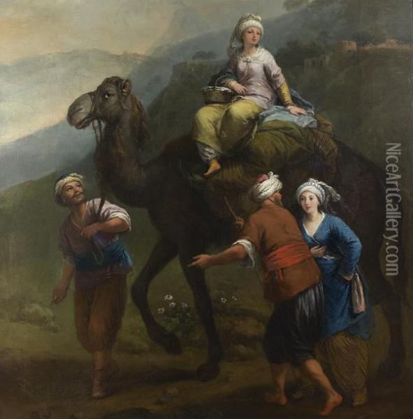 Le Voyage Des Turcs A La Mecque Oil Painting - Francesco Zuccarelli