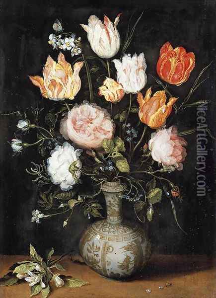 Still-Life of Flowers Oil Painting - Pieter The Younger Brueghel