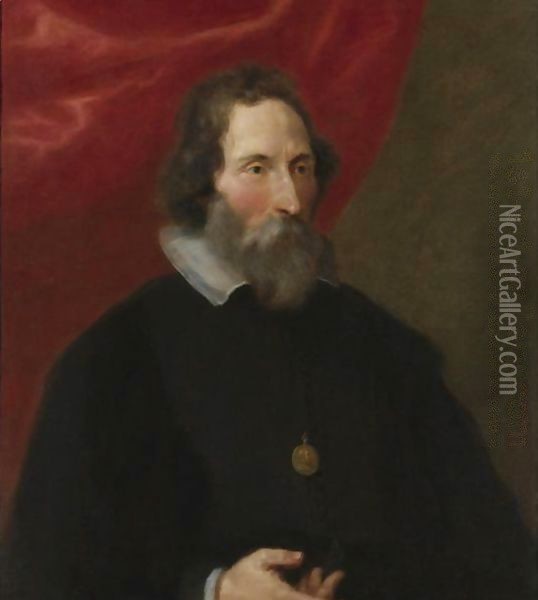Portrait Of Eerryk De Putte (Erycius Puteanus) Oil Painting - Sir Anthony Van Dyck