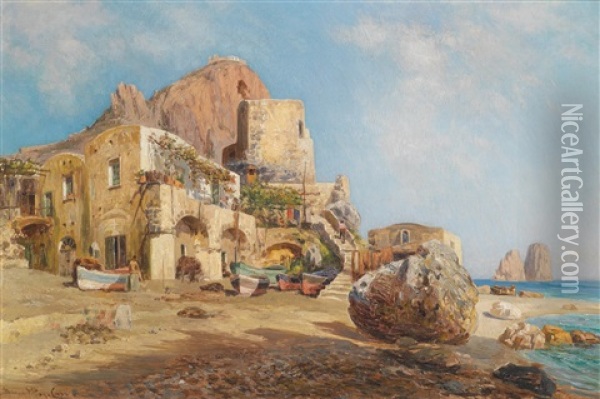 Motiv Aus Capri Oil Painting - Bernardo Hay