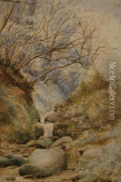 Waterfall, Kilkenny Oil Painting - Mildred Anne Butler