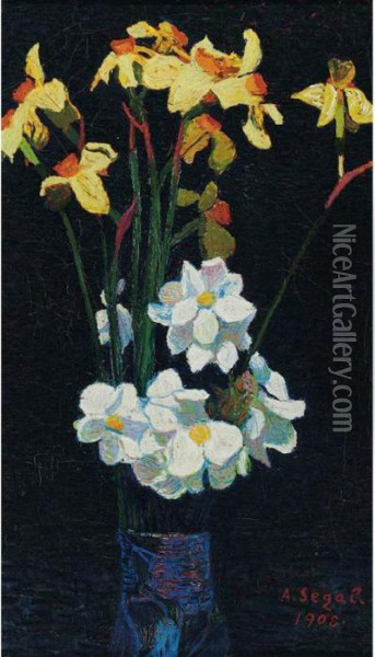 Narcissen Oil Painting - Arthur Segal