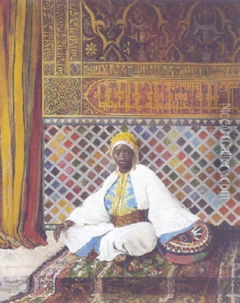 Jeune Marocaine Aux Boucles D'oreilles Oil Painting - Andre Servant