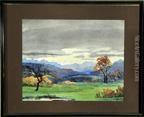 Allgauer Landschaft Im Herbst Oil Painting - Otto Keck