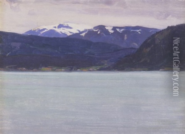In Norway Oil Painting - Clarence Alphonse Gagnon