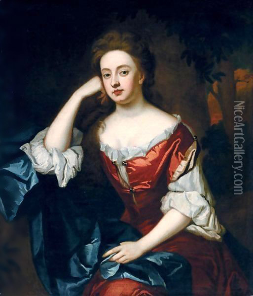 Portrait Of Frances Jennings, Duchess Of Tyrconnel Oil Painting - Sir Godfrey Kneller