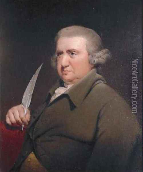 Portrait of Erasmus Darwin Oil Painting - Joseph Wright