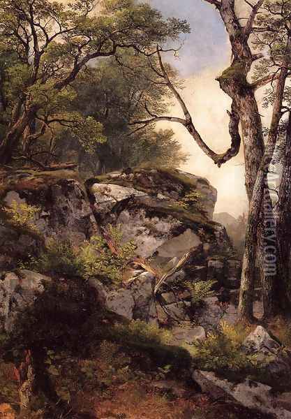 Woodland Scene Oil Painting - Asher Brown Durand