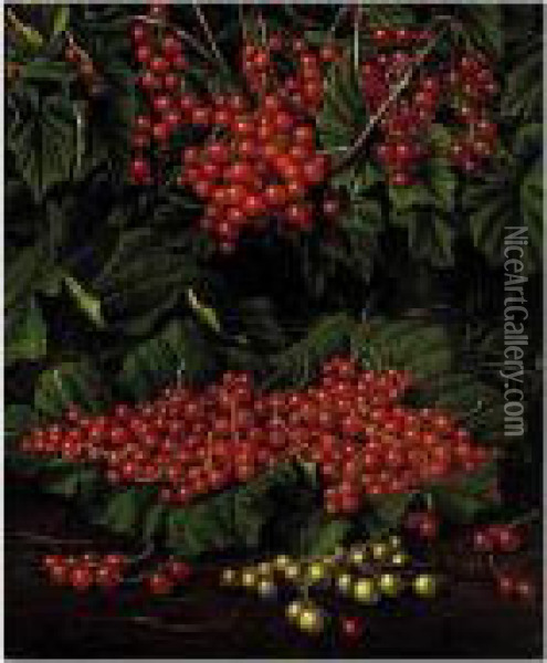Red Currants Oil Painting - Levi Wells Prentice