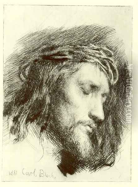 Portrait of Christ Oil Painting - Carl Heinrich Bloch
