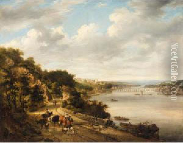 Bideford On The River Torridge, Devonshire Oil Painting - John White Abbott