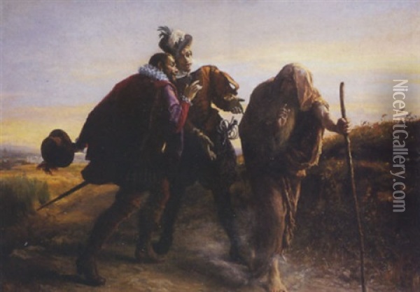 Le Juif Errant Oil Painting - Gaston Theodore Melingue