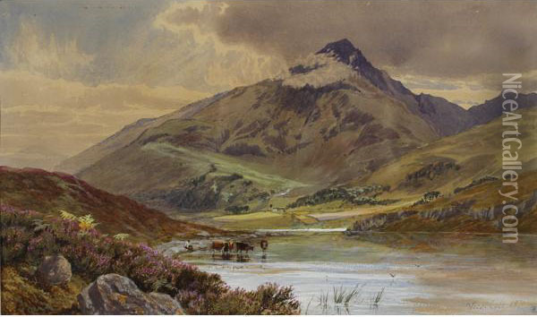 Scottish Lake Oil Painting - George Vicat Cole