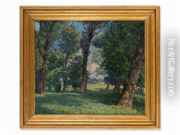 Poplar Forest Oil Painting - Carl Friedrich Felber