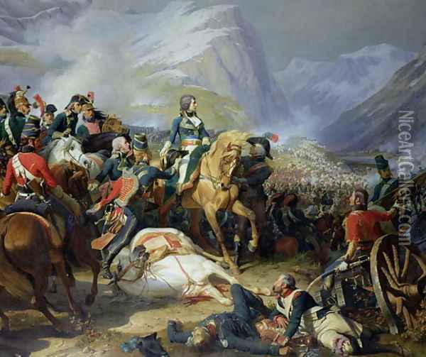 The Battle of Rivoli, 1844 Oil Painting - Felix Philippoteaux
