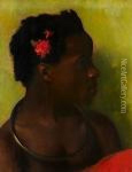 Buste D'esclave Noire Oil Painting - Jean-Leon Gerome