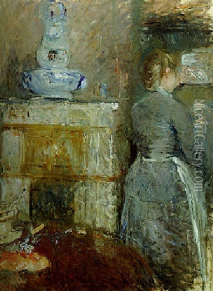 La Salle A Manger De La Famille Rouart Avenue D'eylau Oil Painting - Berthe Morisot