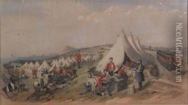 Camp Of The 93rd Highlanders Oil Painting - William, Dover Of Burgess