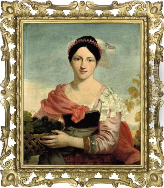 Portrait Of Mrs Charles H. Bellenden Ker Oil Painting - Charles Lock Eastlake