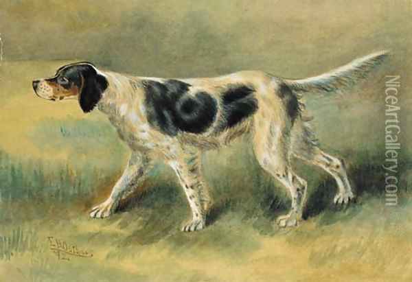 An English Setter Oil Painting - Edmund Henry Osthaus