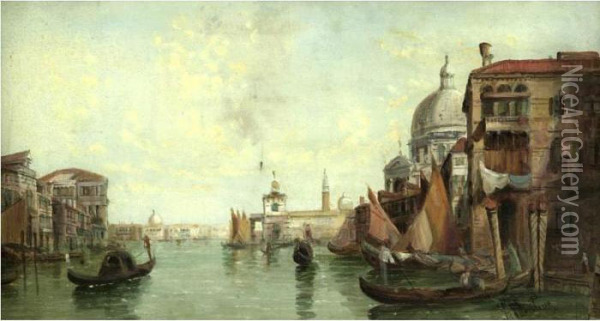Santa Maria Della Salute, Venice Oil Painting - Alfred Pollentine