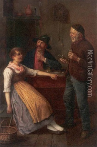 Der Ehevermittler Oil Painting - Hugo Wilhelm Kauffmann