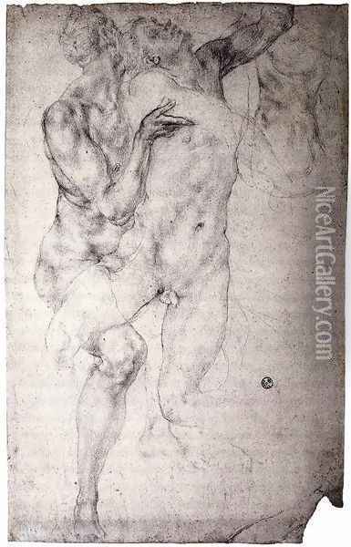 Two nudes Oil Painting - (Jacopo Carucci) Pontormo