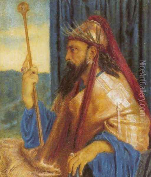 King Solomon Oil Painting - Simeon Solomon