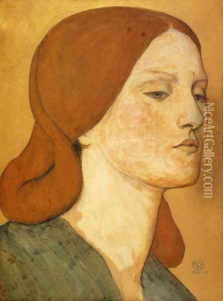 Portrait Of Elizabeth Siddal2 Oil Painting - Dante Gabriel Rossetti