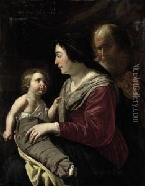 The Holy Family Oil Painting - Jan Van Bijlert