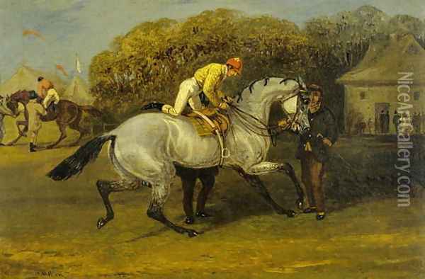 Jockey Mounting Oil Painting - Henry Thomas Alken