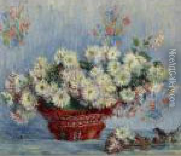 Property From A Private American Collection
 

 
 
 

 
 Chrysanthemes Oil Painting - Claude Oscar Monet
