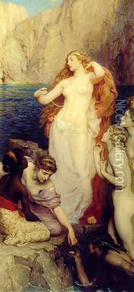 The Pearls of Aphrodite Oil Painting - Herbert James Draper