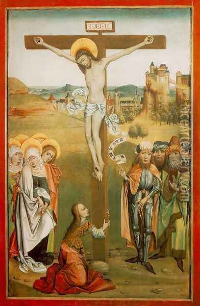Crucifixion c. 1476 Oil Painting - Hungarian Unknown Masters