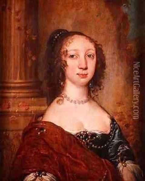 Portrait of a lady half length Oil Painting - William Dobson
