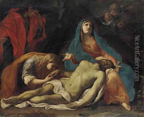 Pieta Oil Painting - Francesco Trevisani