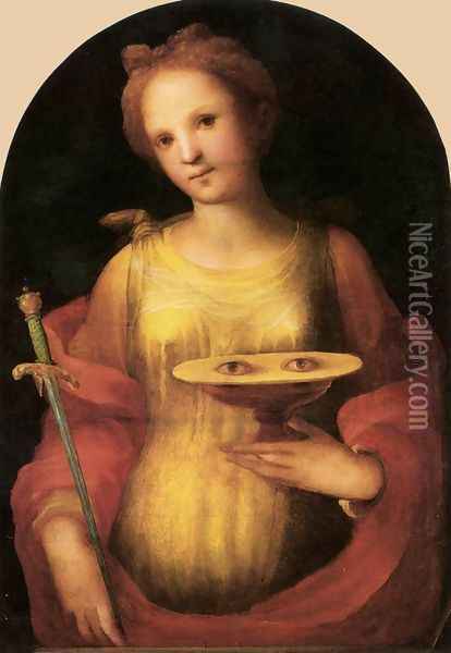 St Lucy 1521 Oil Painting - Domenico Beccafumi
