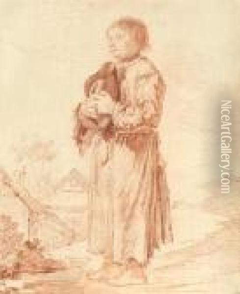 Standing Beggar Boy Oil Painting - Watteau, Jean Antoine