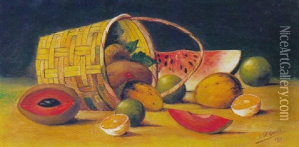 Frutas Oil Painting - Juan Gil Garcia