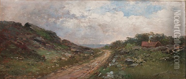 Sommarlandskap Oil Painting - Johan Severin Nilsson
